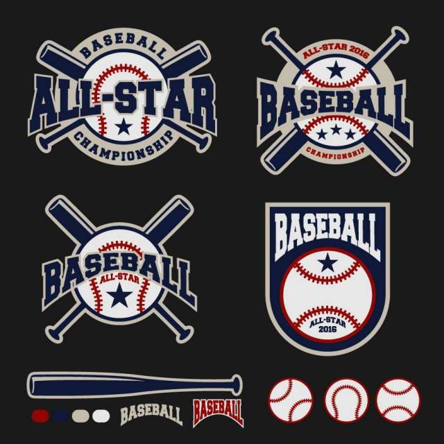 棒球徽章标志设计对于标志