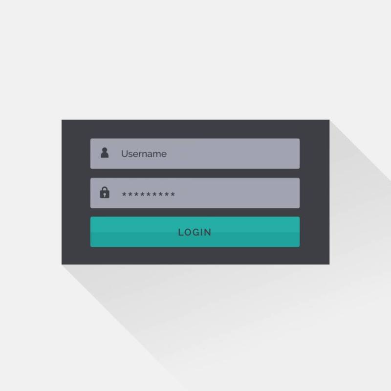 平暗的登录框界面设计与阴影