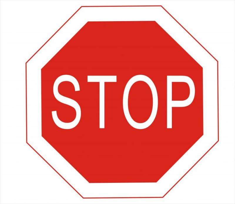 STOP警示牌图标psd分层素材