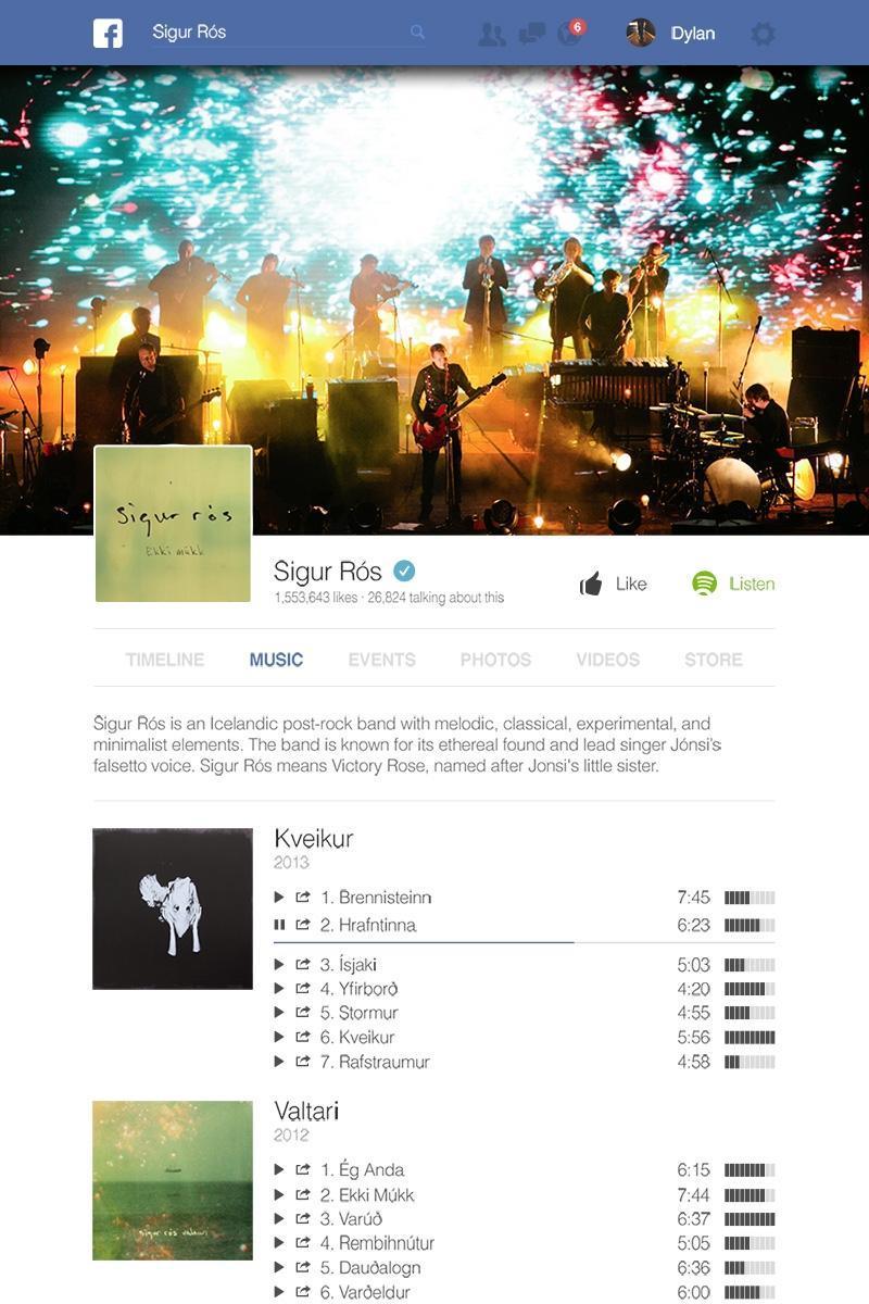 Facebook页面 – Concept