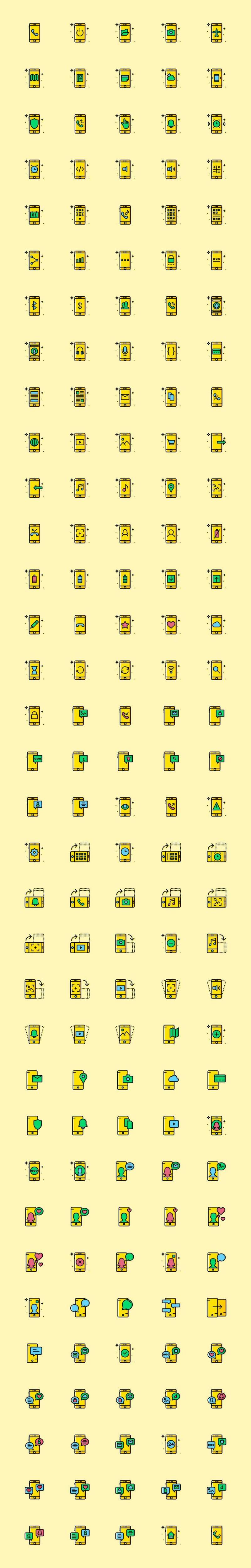 170 枚移动设备功能图标