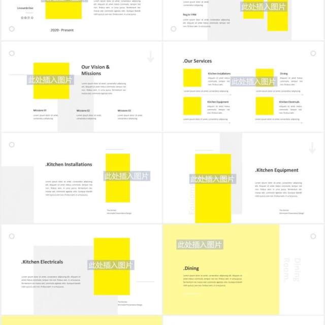 厨房展示宣传PPT图片版式设计模板The Kitchen Powerpoint Template