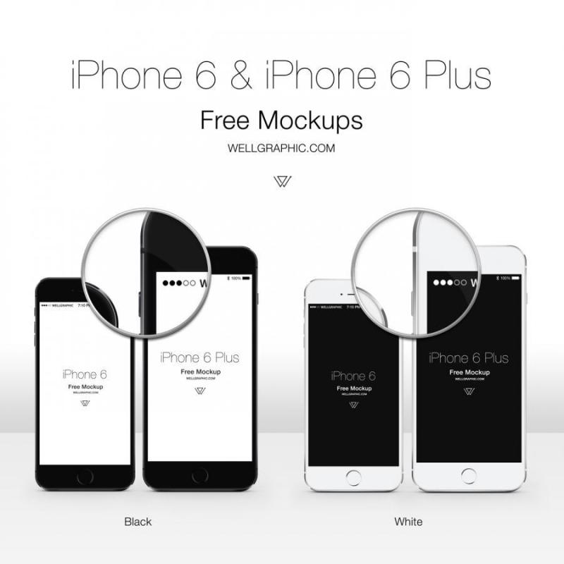 Apple iPhone 6 and iPhone 6 Plus MOCKUP PSD