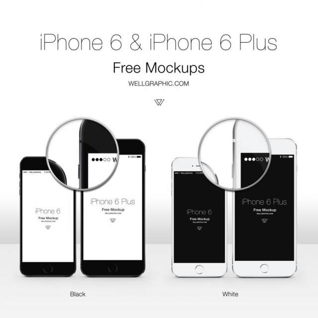 Apple iPhone 6 and iPhone 6 Plus MOCKUP PSD Apple iPhone 6 and iPhone 6 Plus MOCKUP PSD
