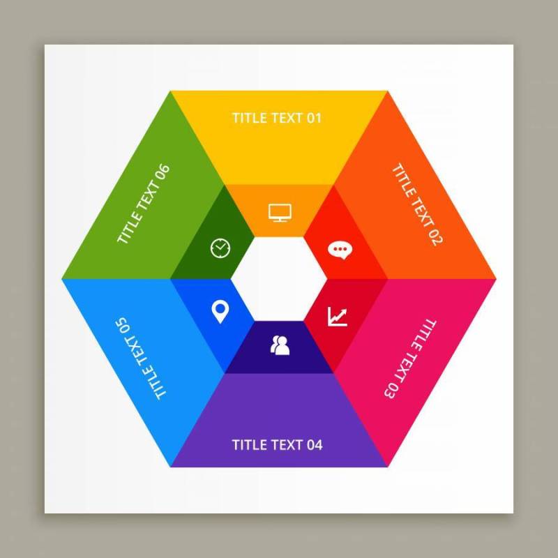 信息图表设计与明亮的颜色