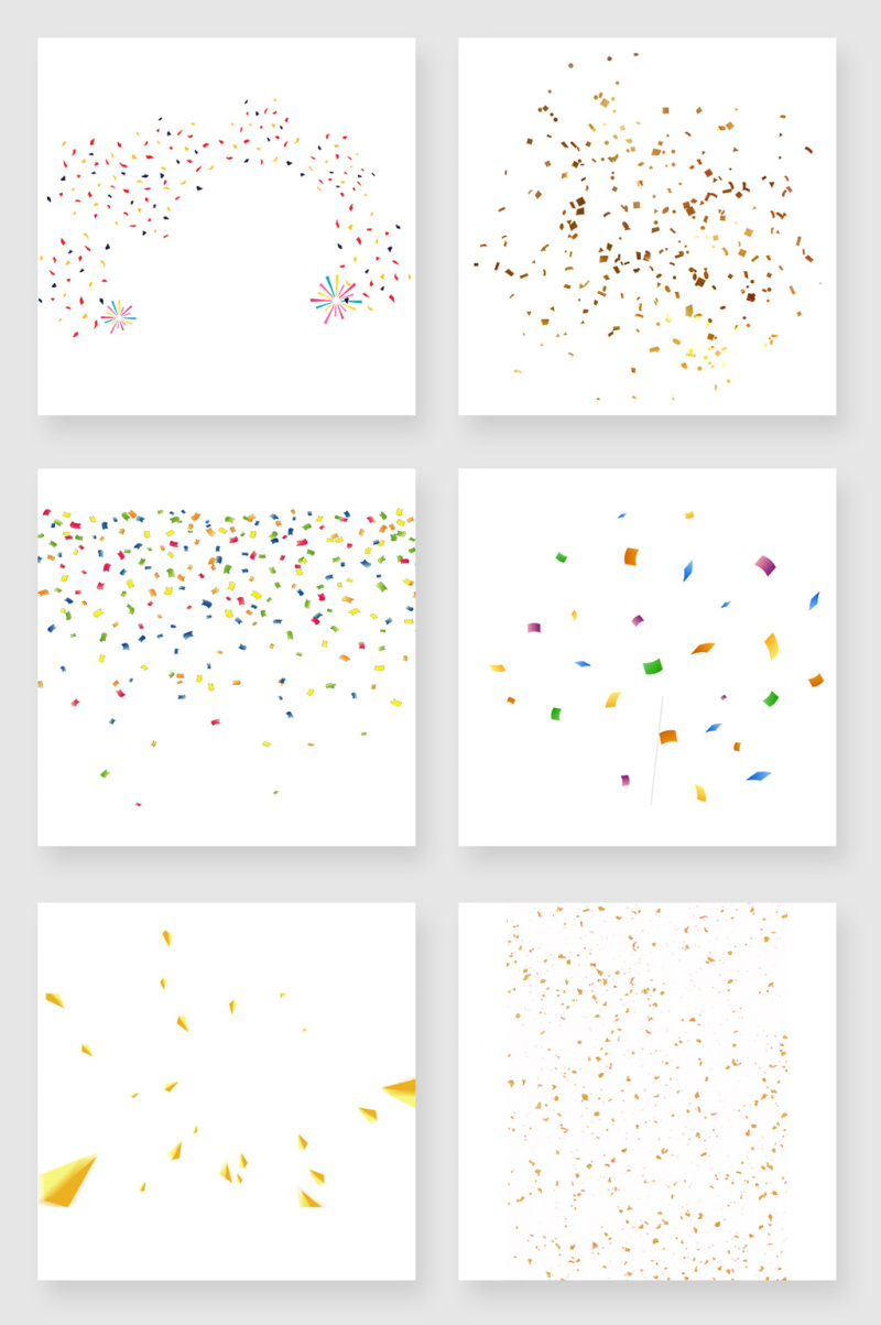 碎纸片漂浮装饰素材