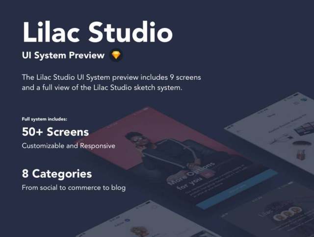 一款简洁但功能强大的多用途iOS UI工具包，适用于Sketch。，Lilac Studio UI系统