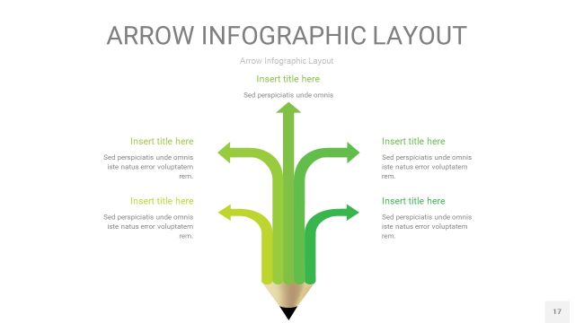 浅绿色箭头PPT信息图表17