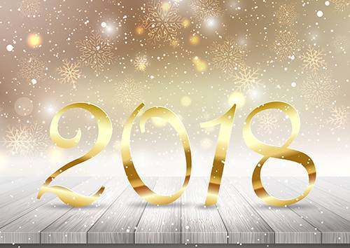 金色新年快乐背景