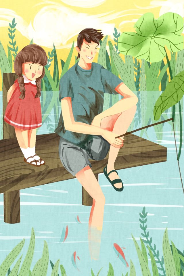卡通手绘父亲节插画PSD节日素材感恩父爱13 卡通手绘父亲节插画PSD节日素材感恩父爱13