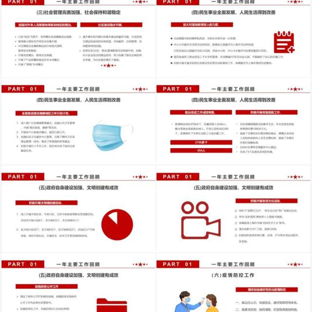 红色简约政府年终总结PPT动态模板 红色简约政府年终总结PPT动态模板