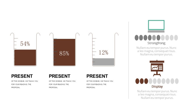 咖啡色数据分析PPT图表-6