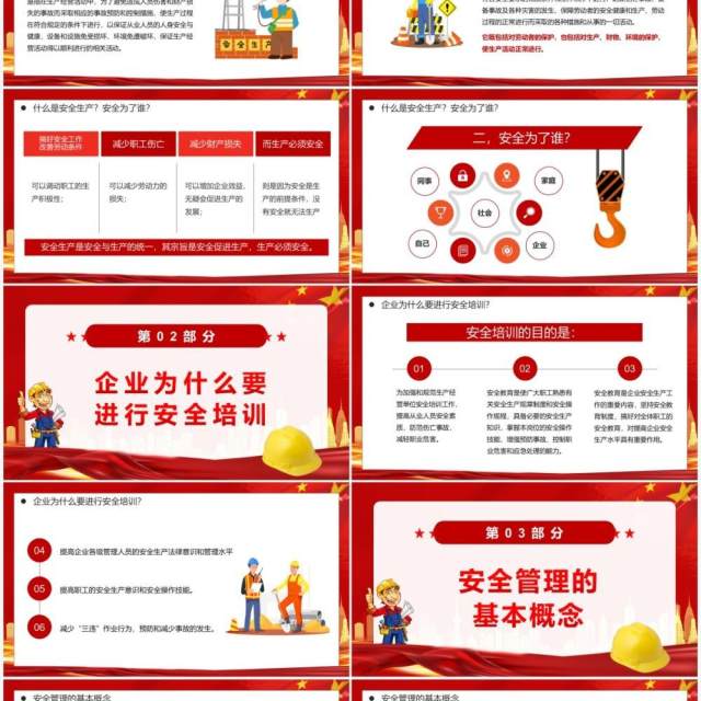 红色简约员工安全生产培训PPT模板 红色简约员工安全生产培训PPT模板