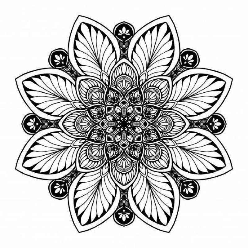 Mandalas for coloring book. Oriental vector, Anti-stress therapy patterns. Yoga logos Vec