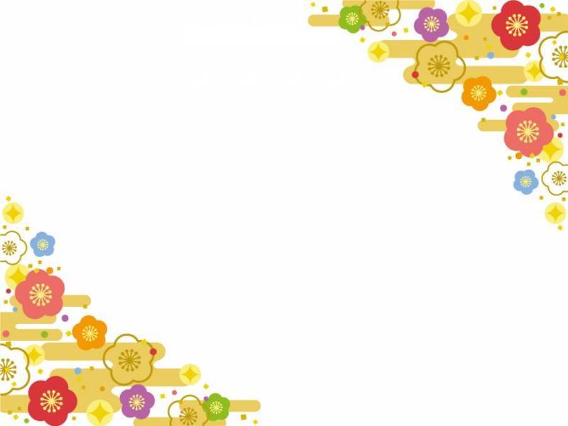 五颜六色的梅花框架♡No.2