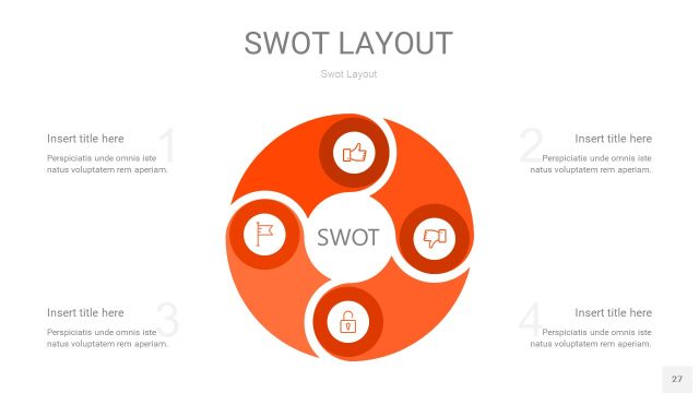 橙色SWOT图表PPT27