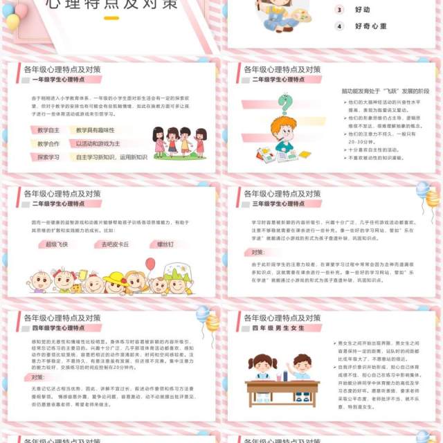 粉色卡通关爱学生心理健康主题班会PPT模板 粉色卡通关爱学生心理健康主题班会PPT模板