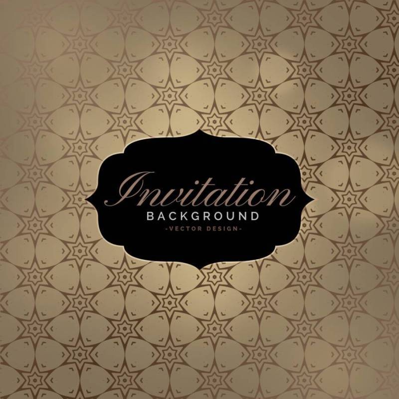美丽的邀请背景与图案设计