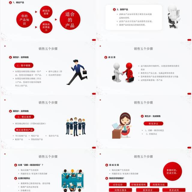红色商务风销售技巧培训PPT模板 红色商务风销售技巧培训PPT模板