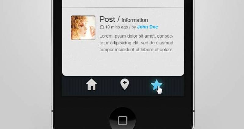 实体iPhone App UI Kit Psd