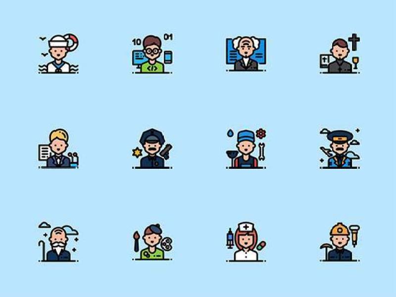 50 枚职业和工作图标