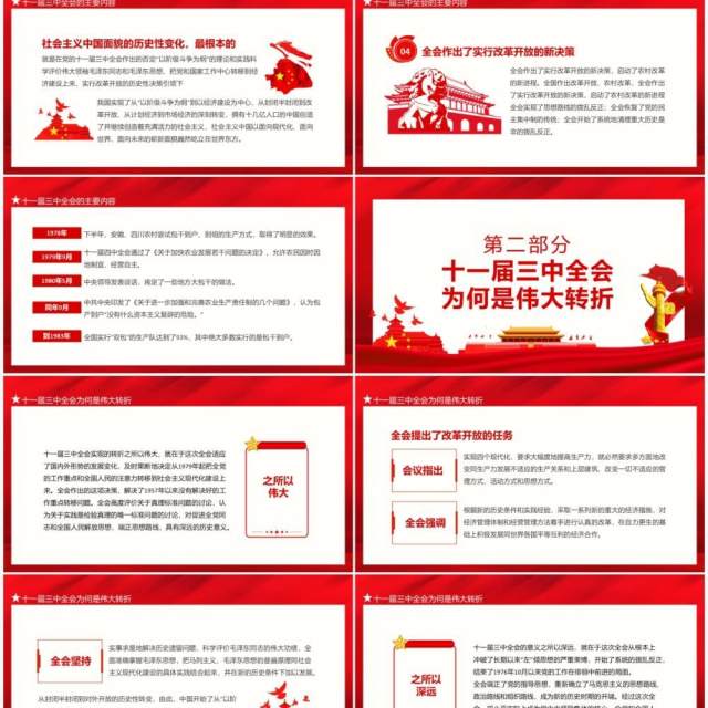党的十一届三中全会与伟大历史转折动态PPT模板 党的十一届三中全会与伟大历史转折动态PPT模板