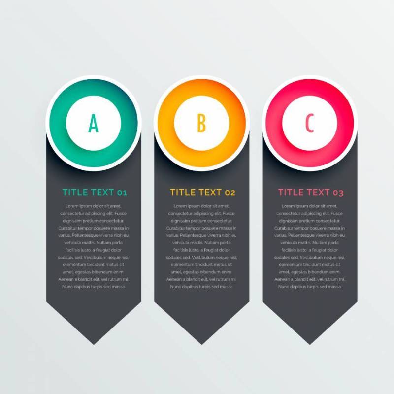 三个选项黑暗的垂直横幅