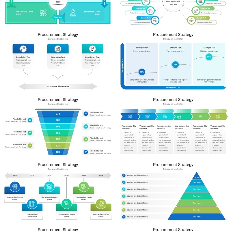 采购策略信息图PPT模板Procurement Strategy