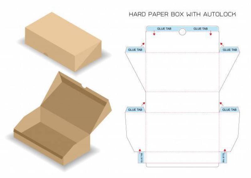包装盒用3D模拟与自动锁定模切
