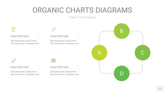 嫩绿色循环PPT图表11