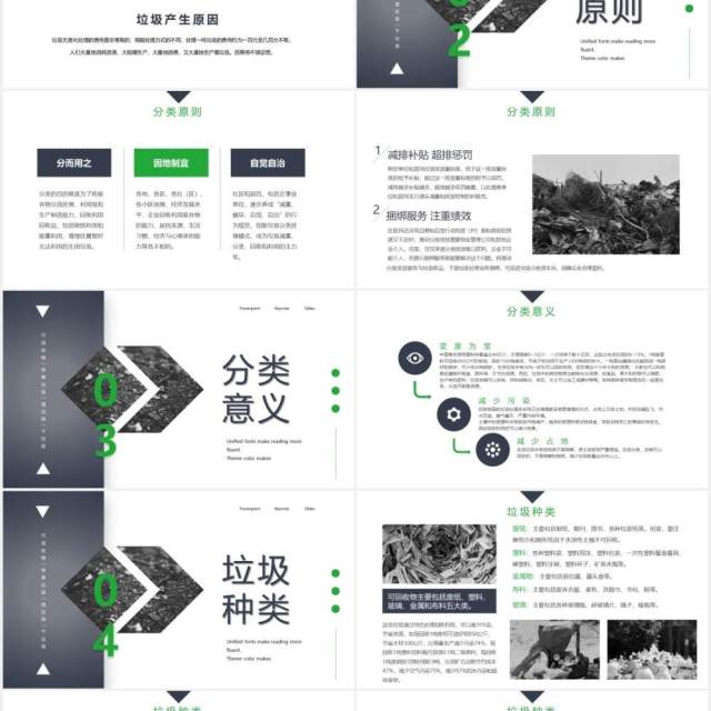 简约风垃圾分类知识小课堂PPT模板 简约风垃圾分类知识小课堂PPT模板