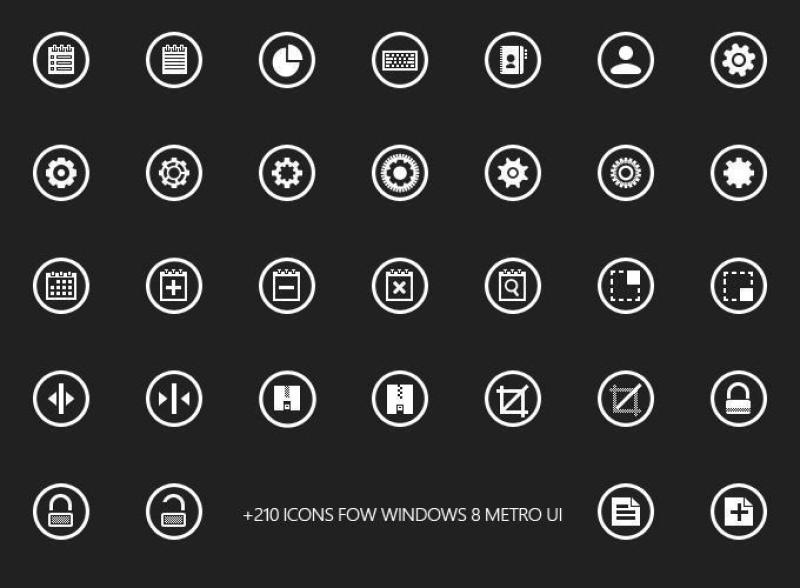 Metricons Windows 8的图标集