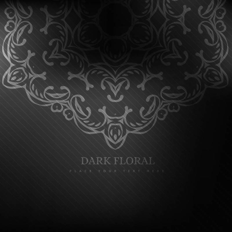 黑暗的花卉背景