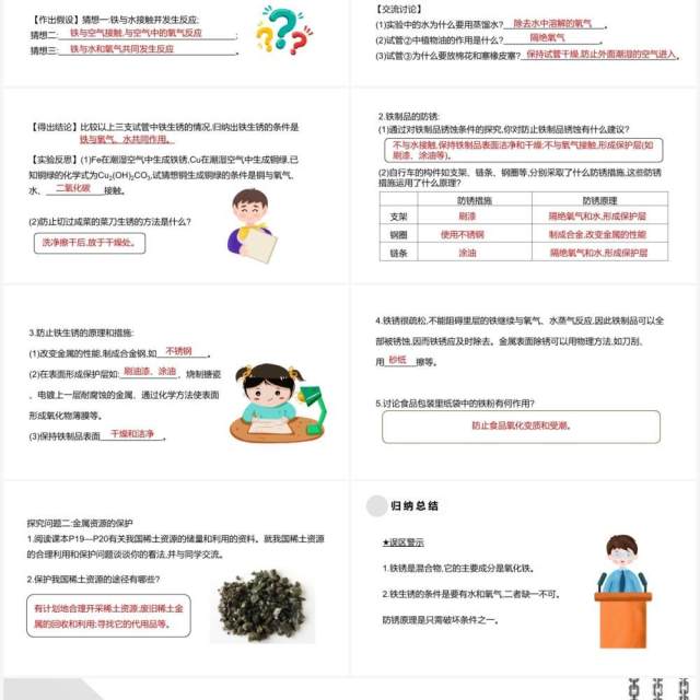 部编版九年级化学下册金属资源的利用和保护课件PPT模板