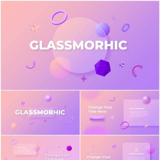 玻璃亮粉色国外创意动态商务商业PPT素材模板Glass Light Pink 玻璃亮粉色国外创意动态商务商业PPT素材模板Glass Light Pink