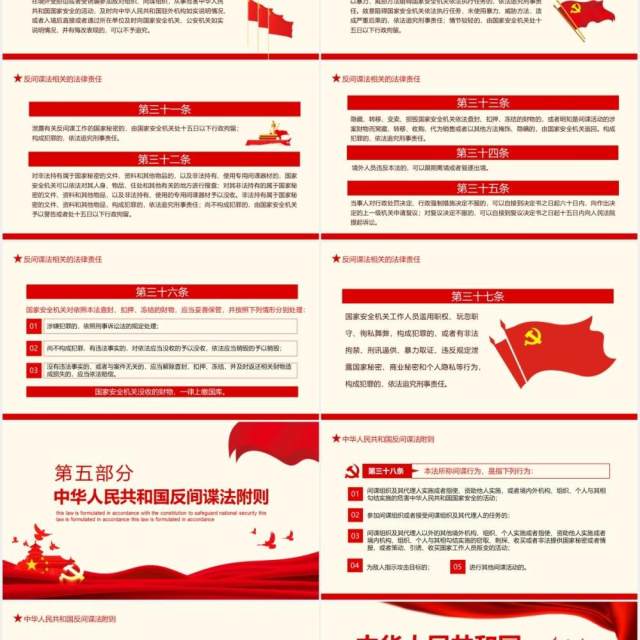 中华人民共和国反间谍法党政党建动态PPT模板 中华人民共和国反间谍法党政党建动态PPT模板