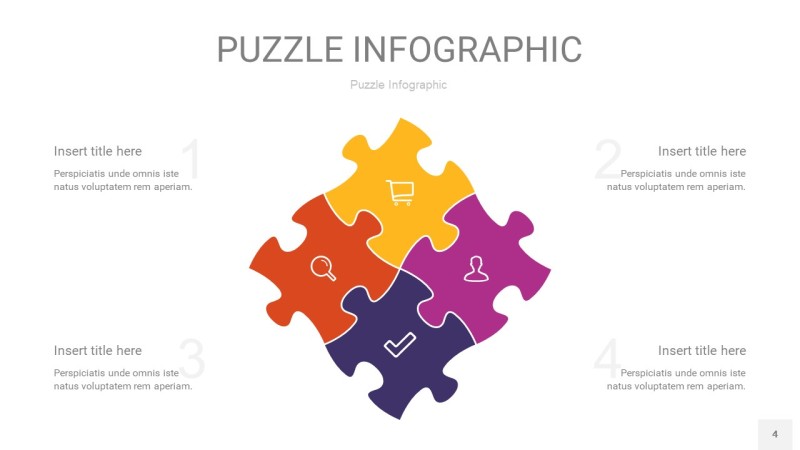 多彩拼图PPT图表4