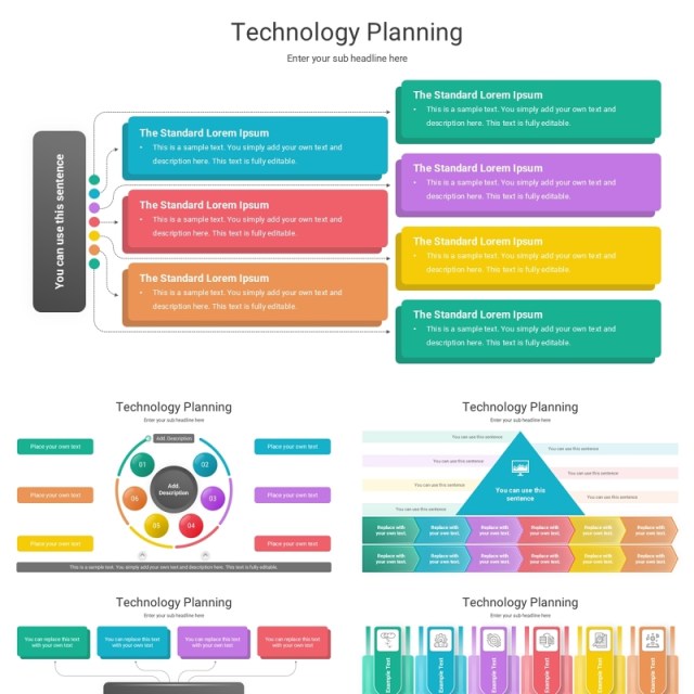 技术规划信息图PPT模板Technology Planning