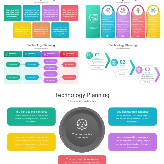 技术规划信息图PPT模板Technology Planning