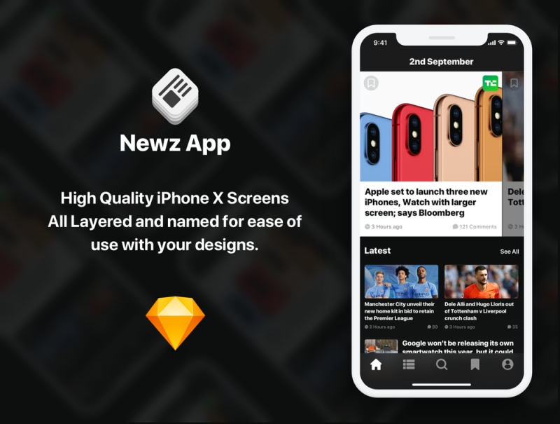 清洁和最小的iOS12新闻相关UI工具包，Newz UI工具包