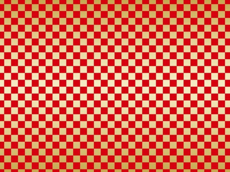 红×金方格的图案