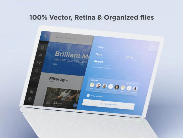Web事件和博客App UI Kit - 用于Sketch,Photoshop,XD,Eurielle Web App UI Kit Web事件和博客App UI Kit - 用于Sketch,Photoshop,XD,Eurielle Web App UI Kit