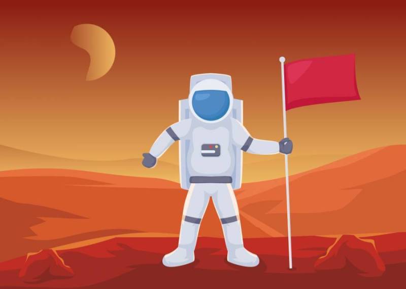 独特的火星风景向量