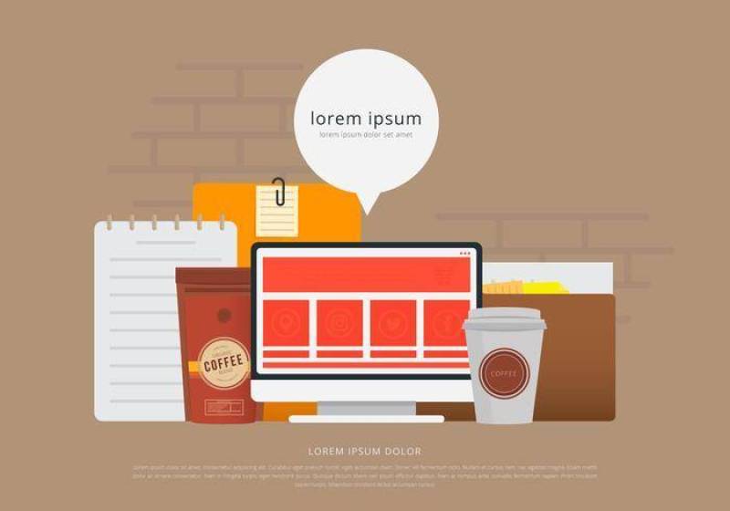 平面设计业务概念向量