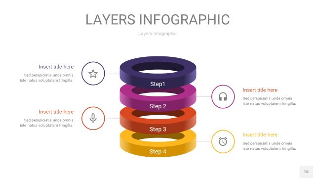 彩色3D分层PPT信息图18