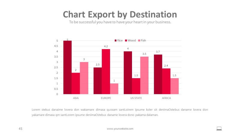 红色信息可视化PPT图表41