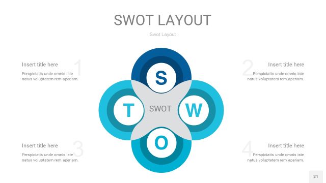 宝石蓝SWOT图表PPT21 宝石蓝SWOT图表PPT21