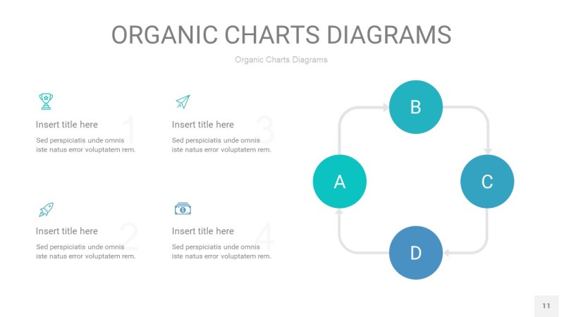 宝石绿循环PPT图表11