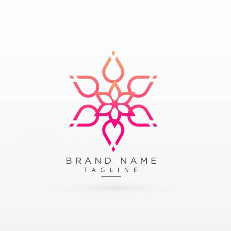 美丽的花标志概念设计