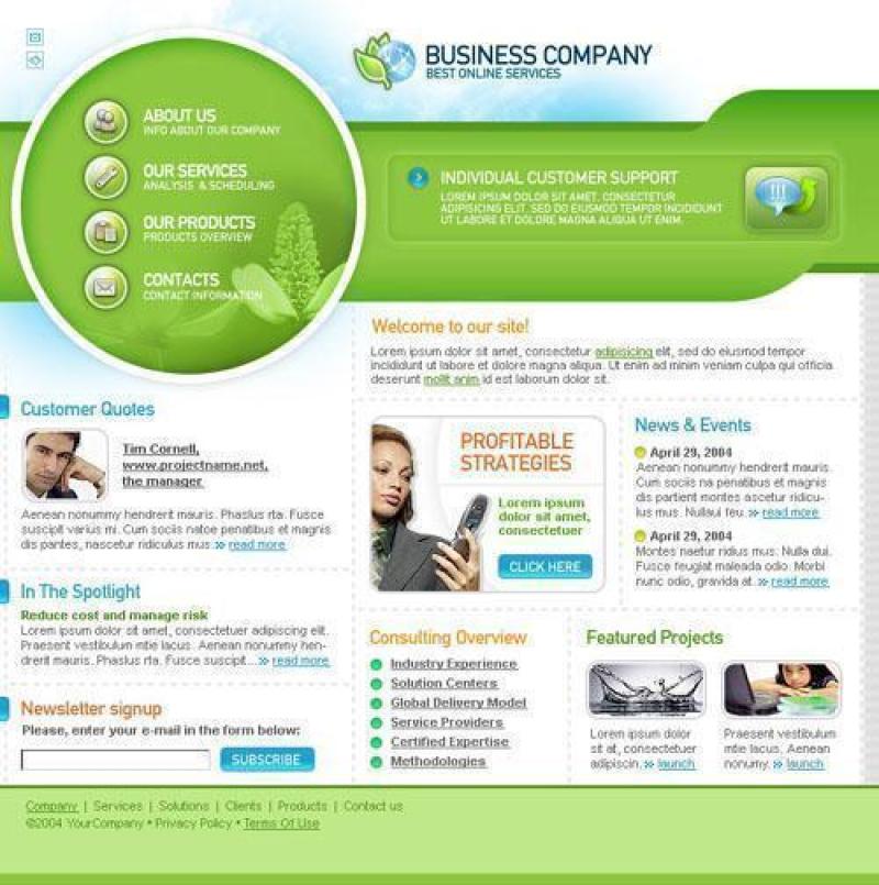 欧美商业网页模板(01)